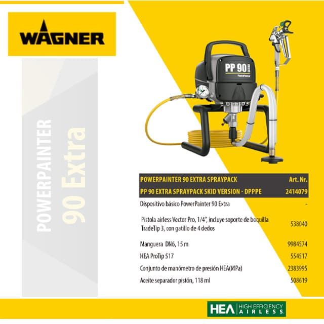 Airless WAGNER PowerPainter 90 Extra Skid Spraypack - Imagen 3