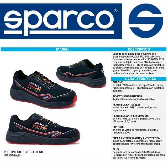 Calzado Seguridad SPARCO Impulse Milton S1PS RedBull - Imagen 2