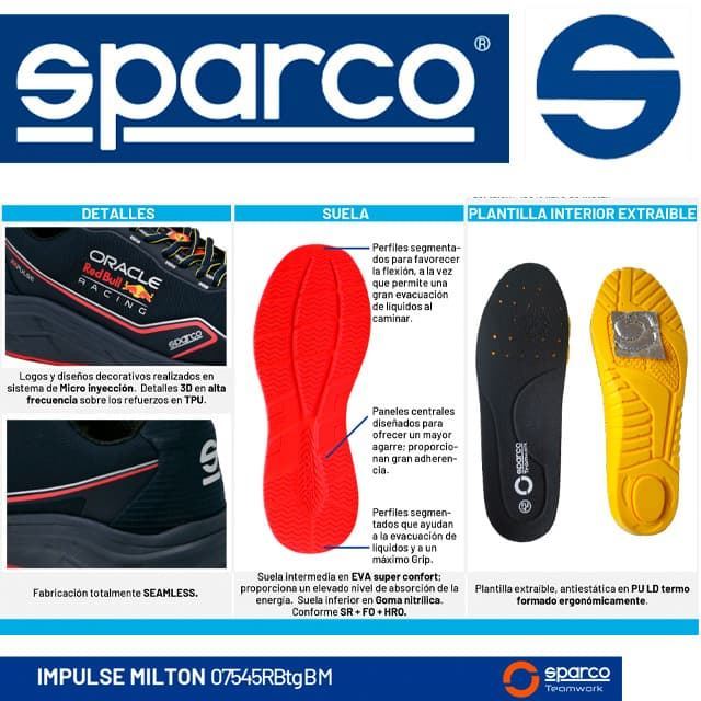 Calzado Seguridad SPARCO Impulse Milton S1PS RedBull - Imagen 3