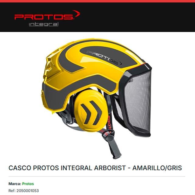 Casco Integral PROTOS Arborist Amarillo/Gris - Imagen 1