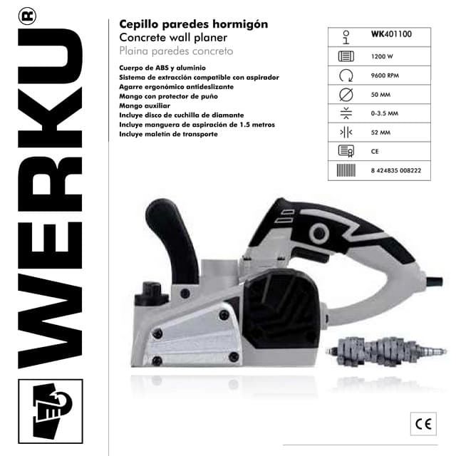 Cepillo para Hormigón WERKU 1200W - Imagen 1