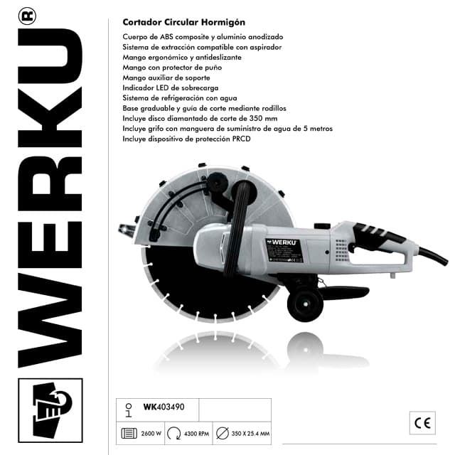Cortadora Circular Manual Eléctrica WERKU - Imagen 1