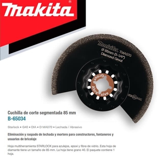 Cuchilla Oscilante MAKITA TMA070 Fibreglass/Epoxy/Azulejo - Imagen 1