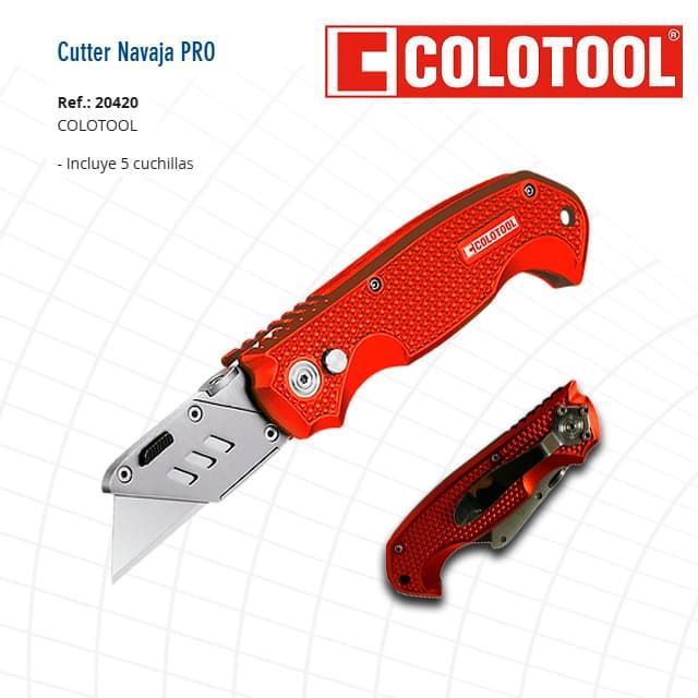 Cutter Navaja Pro COLOTOOL con 5+1 Cuchillas Incluidas GRATIS - Imagen 1