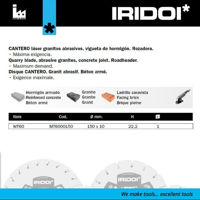 Disco IRIDOI MT60 150 H22.23 Elite - Imagen 2