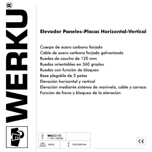 Elevador de Placas WERKU 1220-3350MM - Imagen 2