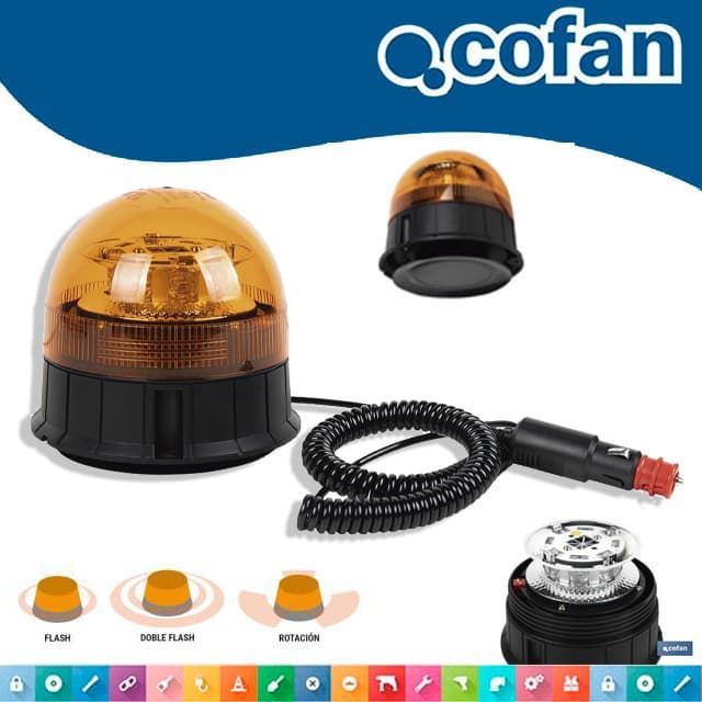 Faro Rotativo LED COFAN 12/24V Imán/Tornillo IP66 ECE R65 - Imagen 1