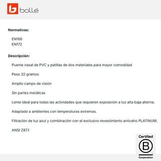 Gafas de Seguridad BOLLÉ Mercuro - Imagen 2