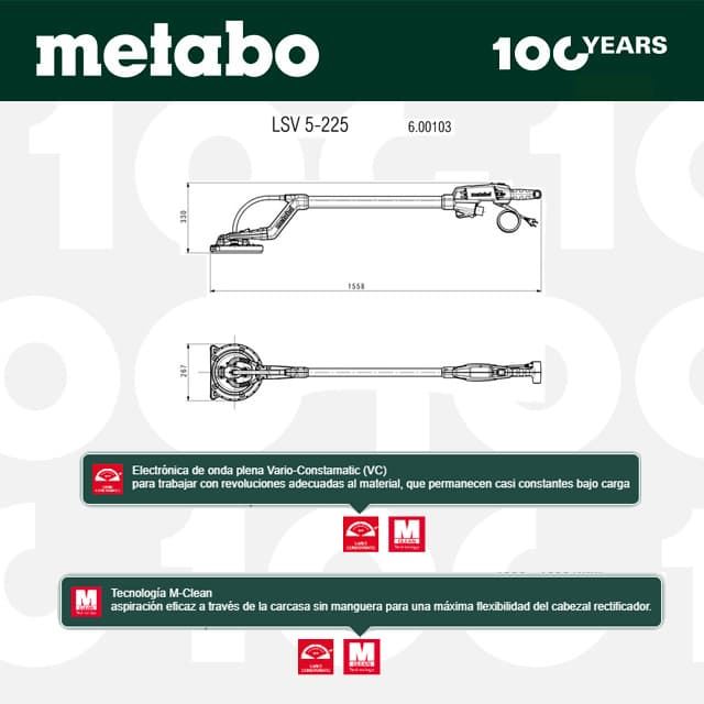 Jirafa / Lijadora de Pared METABO LSV 5-225 - Imagen 2