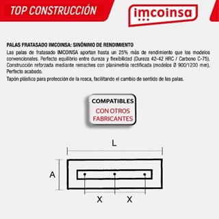 Juego Palas Combinadas IMCOINSA 900 Otros Fabricantes (4UDS) - Imagen 2