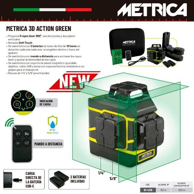 Láser METRICA 3D Action Green - Imagen 1