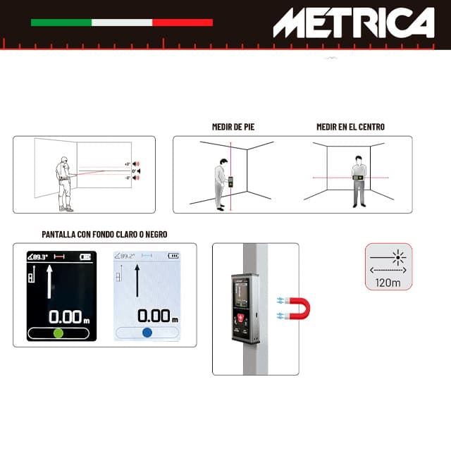 Medidor Láser METRICA Double Alu 60+60M - Imagen 2