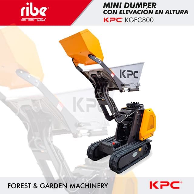 Mini Dumper Autocargable y Elevable KPC RIBE KGFC800G Motor Gasolina B&S - Imagen 1