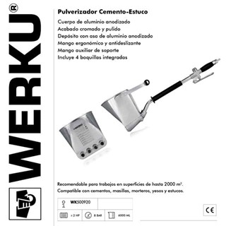 Pulverizador Cemento-Estuco WERKU - Imagen 1