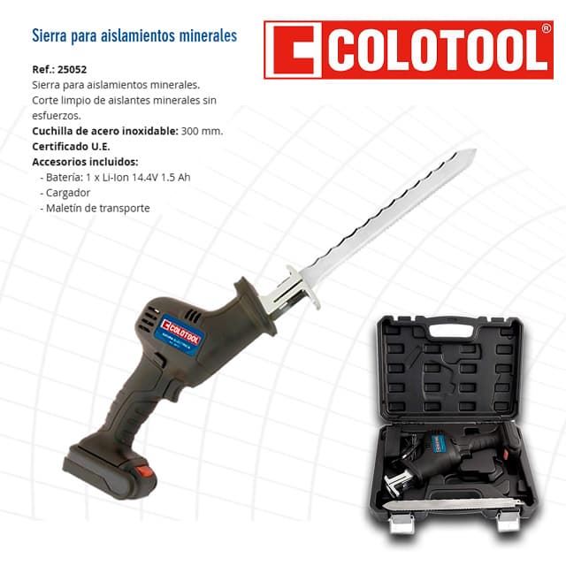 Sierra a Batería para Corte de Aislamientos Minerales COLOTOOL 14.4V Li-ion 1.5Ah - Imagen 2