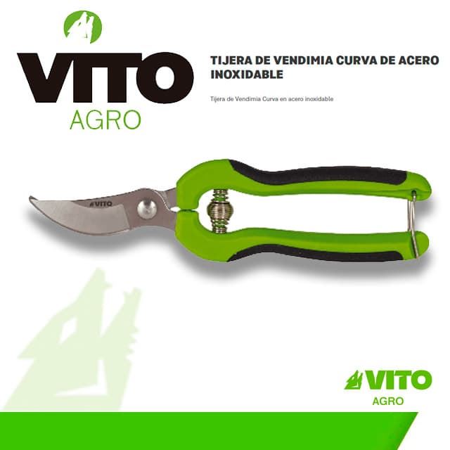 Tijera Curva de Vendimia Inox 190MM VITO Agro - Imagen 1