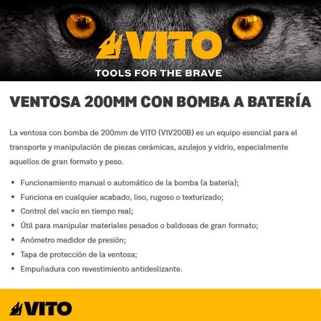 Ventosa Succión VITO 200 Bomba de Batería Máx.120Kg - Imagen 3