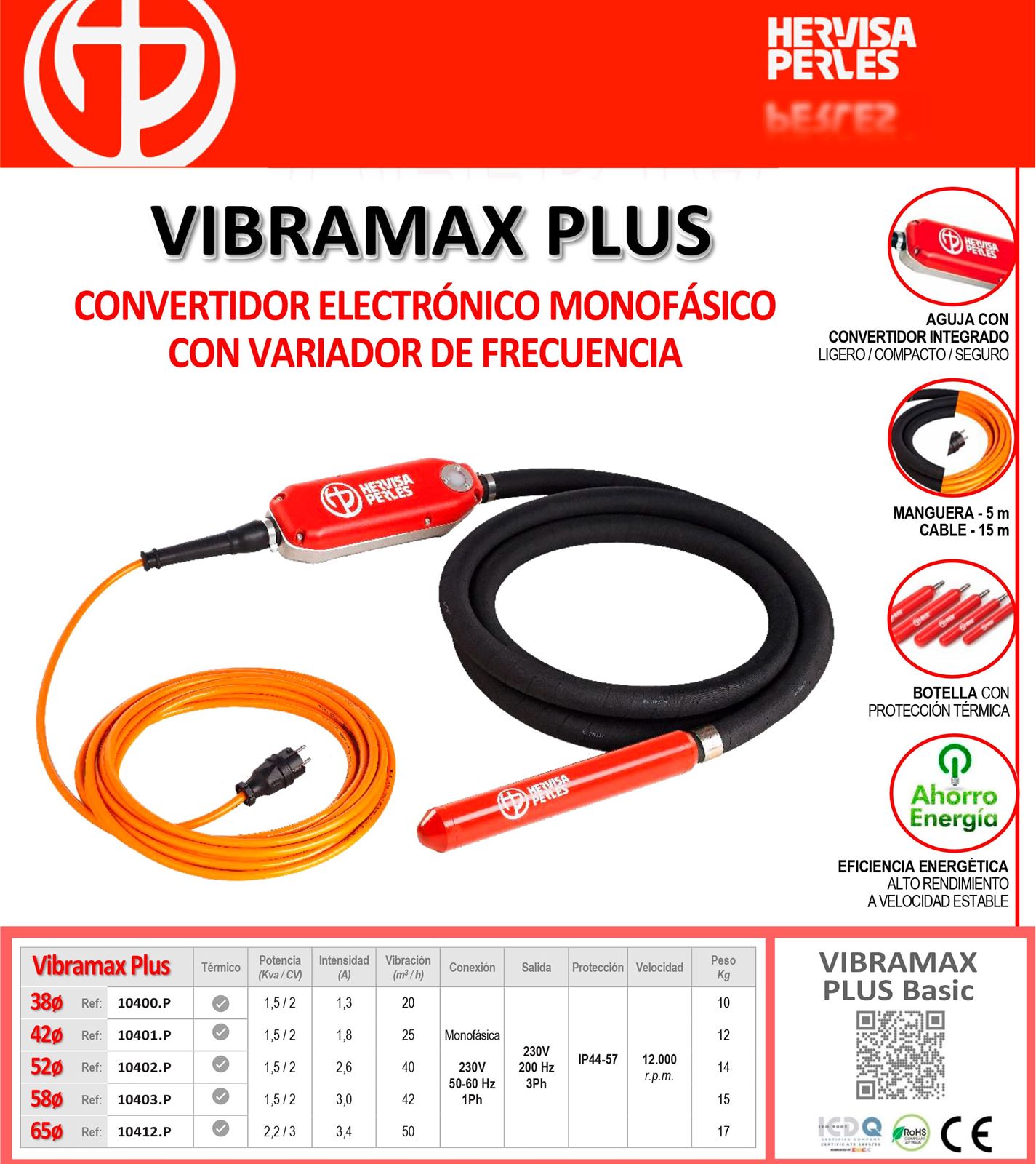 Vibrador Alta Frecuencia HERVISA PERLES Vibramax Plus 42 T - Imagen 2