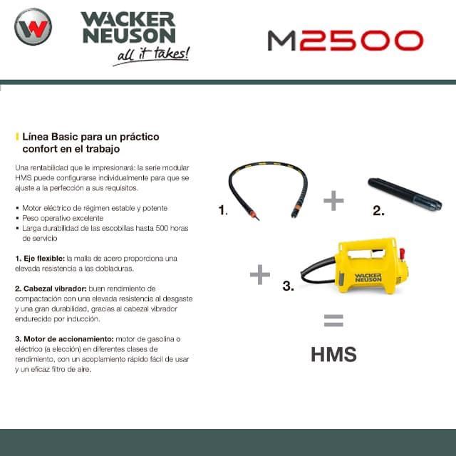 Vibrador Monofásico WACKER-NEUSON M2500/230 Eje Flexible SM4S H45 - Imagen 4